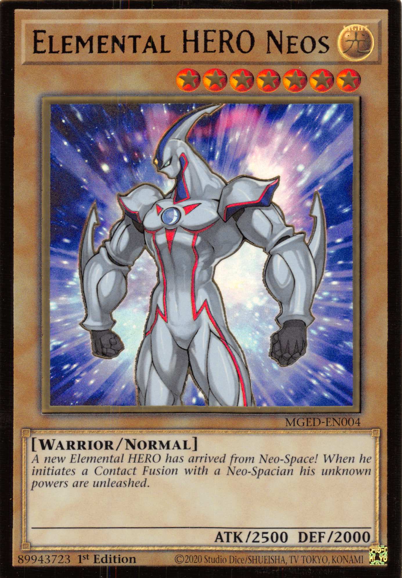 Elemental HERO Neos [MGED - EN004] Gold Rare - Dark Crystal Cards