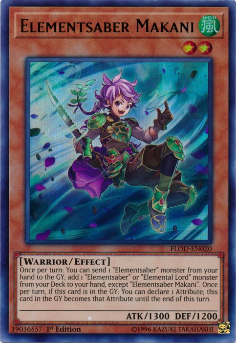 Elementsaber Makani [FLOD - EN020] Ultra Rare - Dark Crystal Cards