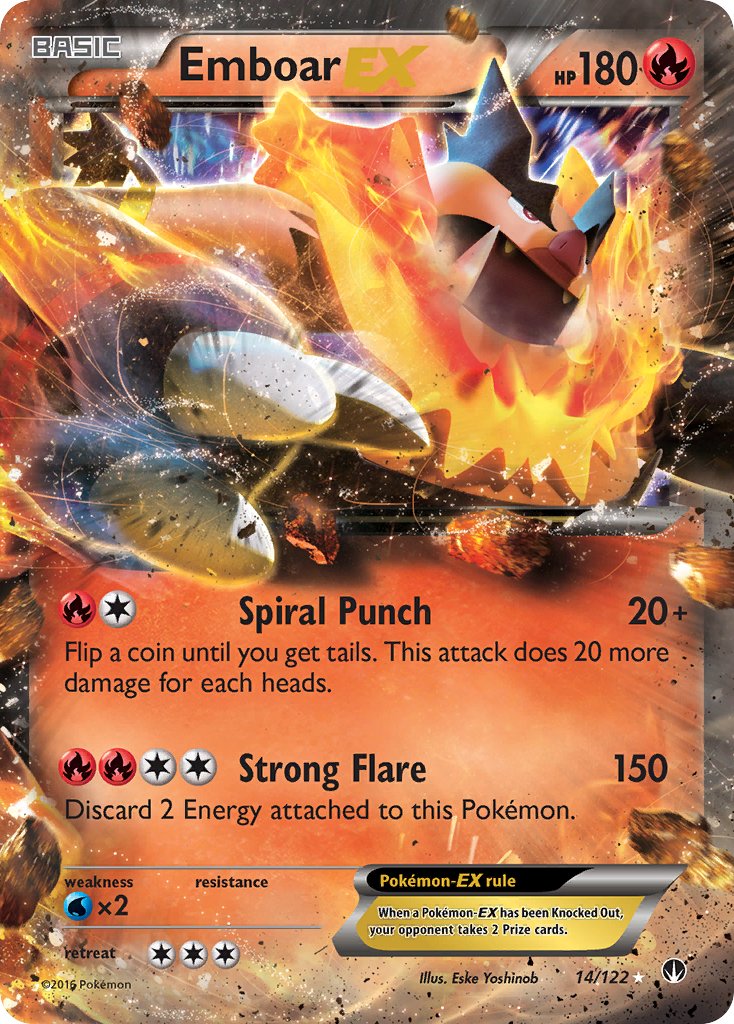 Emboar EX (14/122) [XY: BREAKpoint] - Dark Crystal Cards