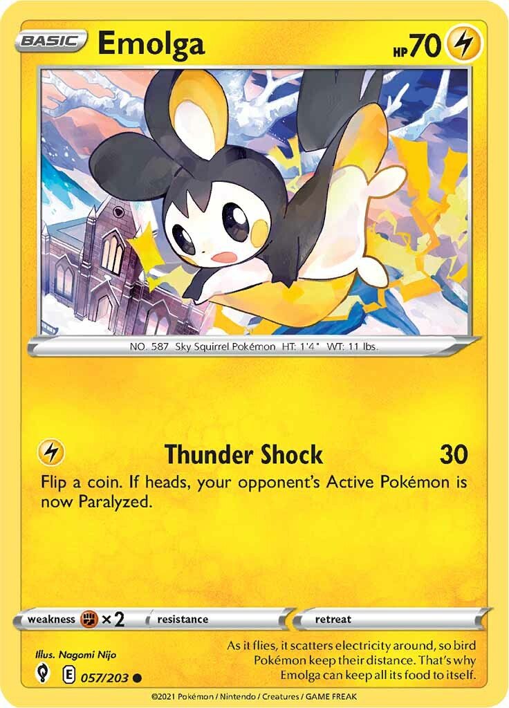 Emolga (057/203) [Sword & Shield: Evolving Skies] - Dark Crystal Cards