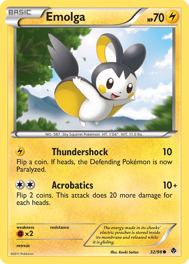 Emolga (32/98) [Black & White: Emerging Powers] - Dark Crystal Cards
