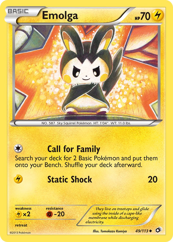 Emolga (49/113) [Black & White: Legendary Treasures] - Dark Crystal Cards