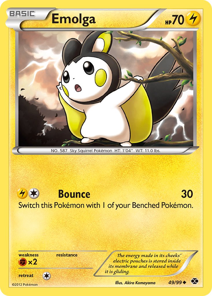 Emolga (49/99) [Black & White: Next Destinies] - Dark Crystal Cards