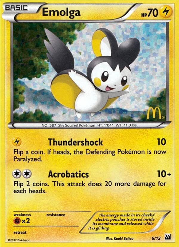Emolga (6/12) [McDonald's Promos: 2012 Collection] - Dark Crystal Cards