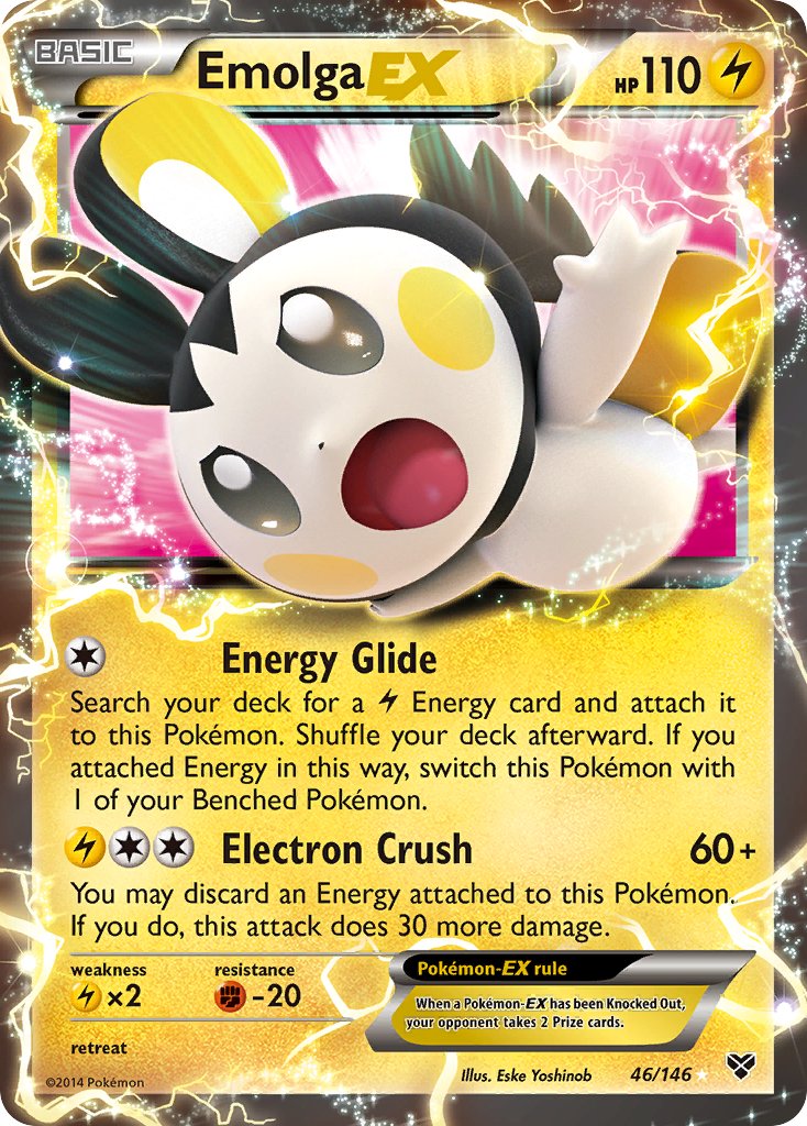 Emolga EX (46/146) [XY: Base Set] - Dark Crystal Cards