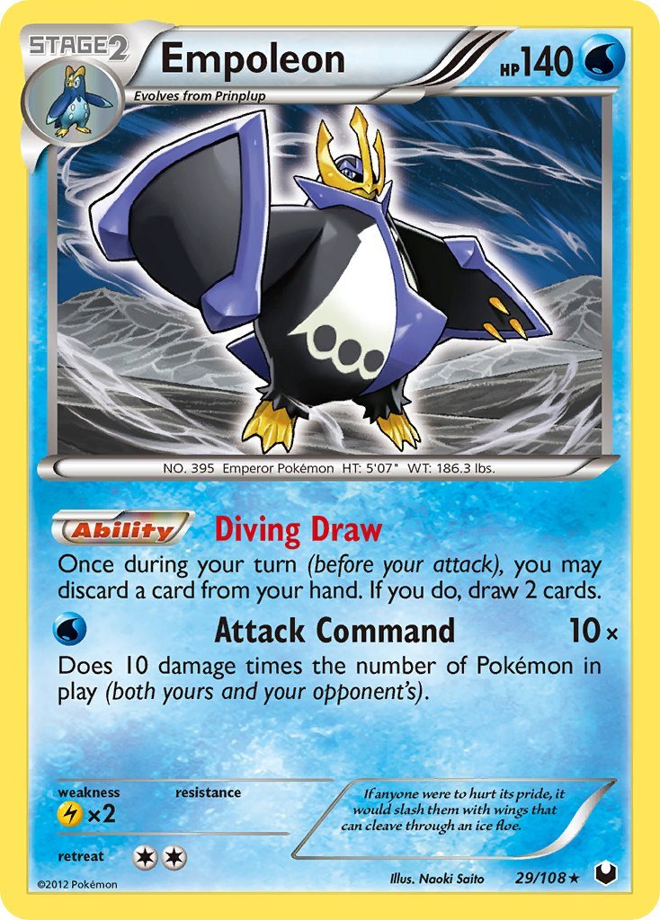 Empoleon (29/108) (Battle Arena Deck Exclusive) (Theme Deck Exclusive) [Black & White: Dark Explorers] - Dark Crystal Cards