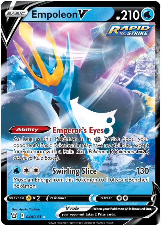 Empoleon V (040/163) [Sword & Shield: Battle Styles] - Dark Crystal Cards
