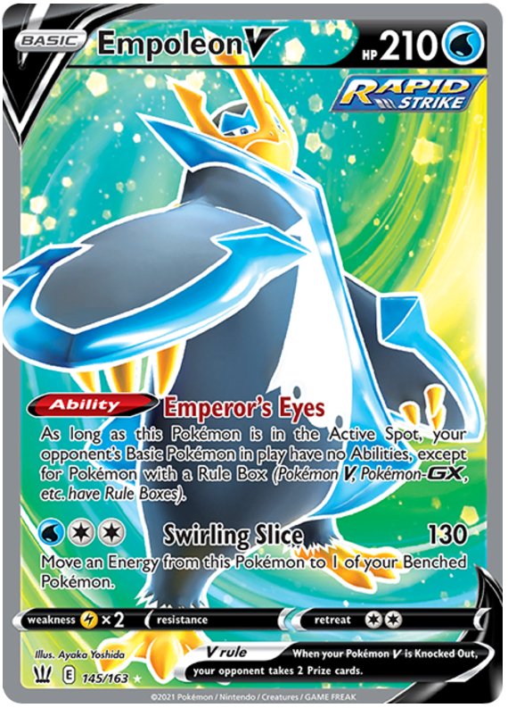 Empoleon V (145/163) [Sword & Shield: Battle Styles] - Dark Crystal Cards