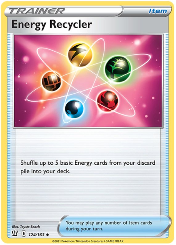 Energy Recycler (124/163) [Sword & Shield: Battle Styles] - Dark Crystal Cards