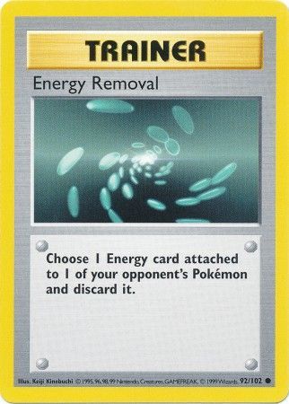 Energy Removal (92/102) [Base Set Shadowless Unlimited] - Dark Crystal Cards