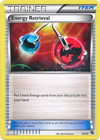 Energy Retrieval (16/30) [Black & White: Trainer Kit - Zoroark] - Dark Crystal Cards