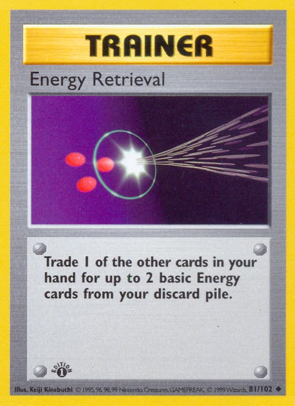 Energy Retrieval (81/102) (Shadowless) [Base Set 1st Edition] - Dark Crystal Cards