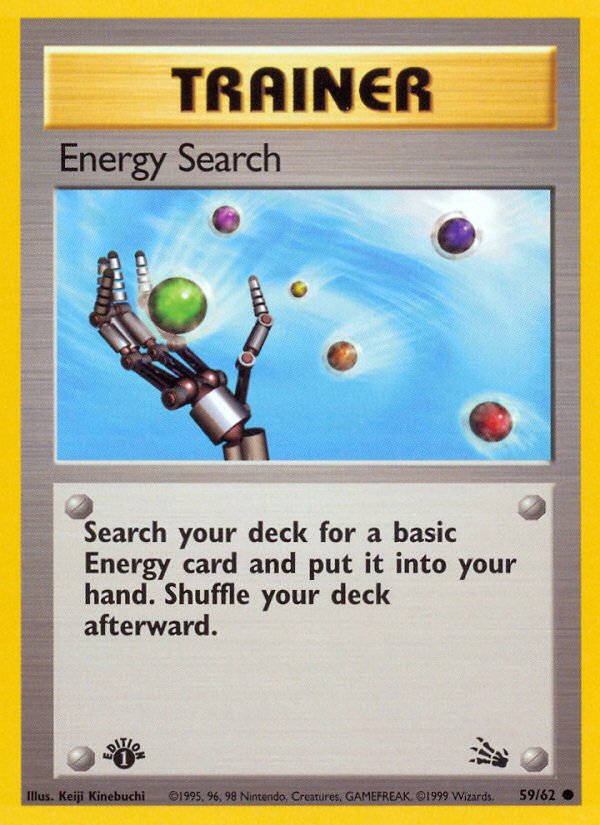 Energy Search (59/62) [Fossil 1st Edition] - Dark Crystal Cards