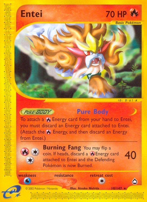 Entei (10/147) [Aquapolis] - Dark Crystal Cards