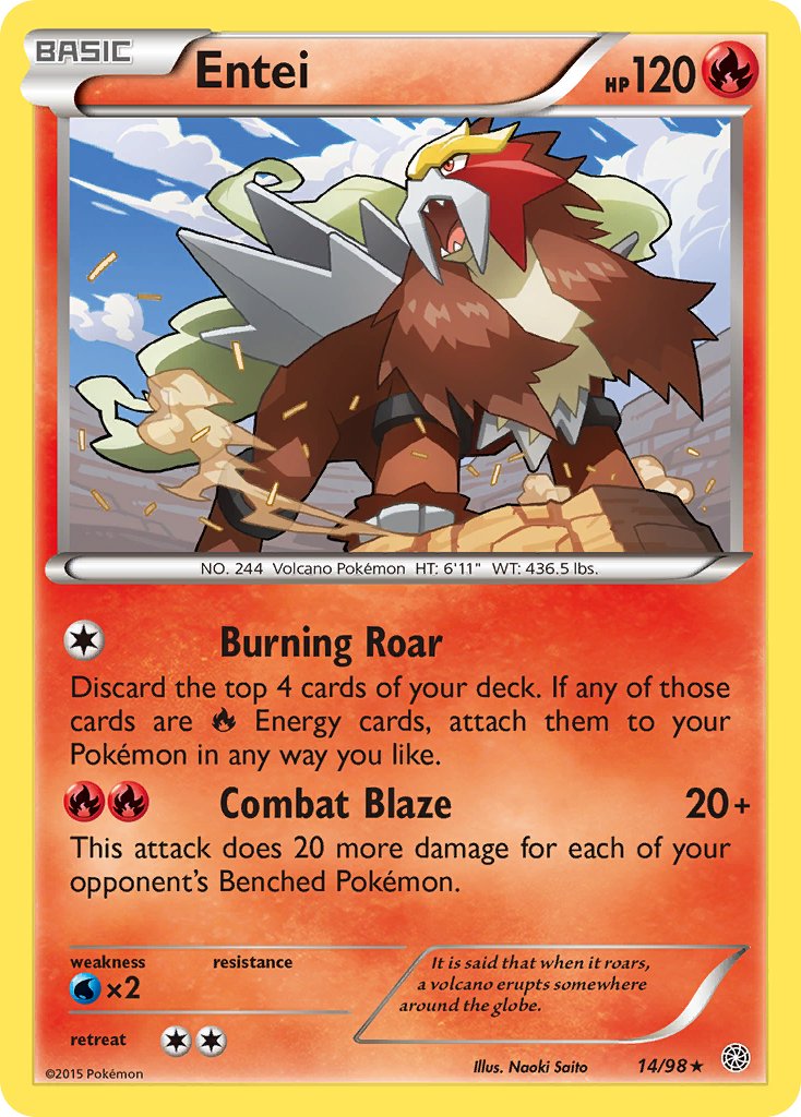 Entei (14/98) [XY: Ancient Origins] - Dark Crystal Cards