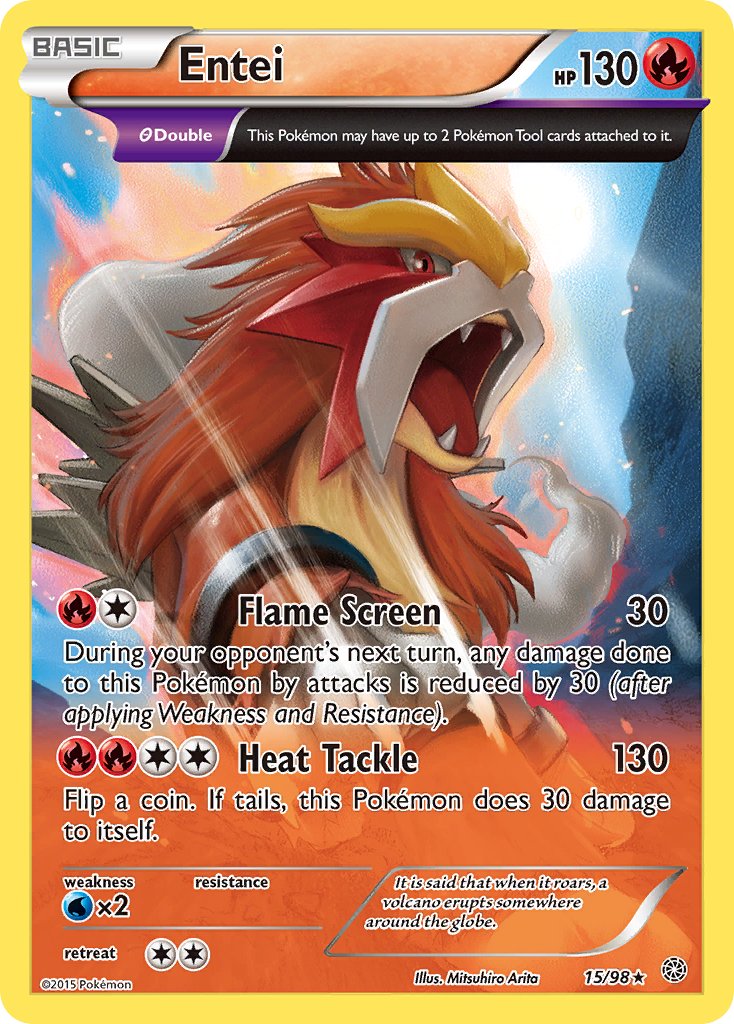 Entei (15/98) [XY: Ancient Origins] - Dark Crystal Cards