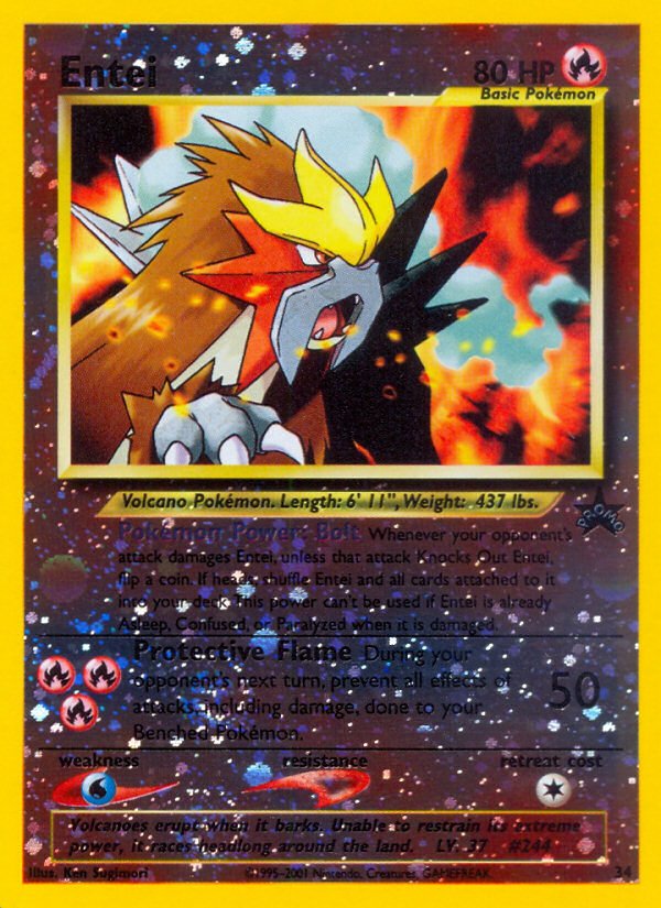 Entei (34) [Wizards of the Coast: Black Star Promos] - Dark Crystal Cards