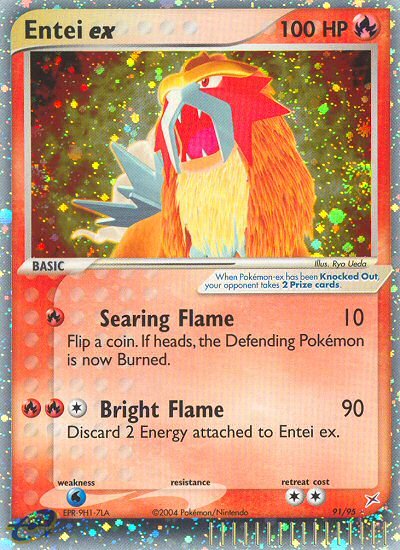 Entei ex (91/95) [EX: Team Magma vs Team Aqua] - Dark Crystal Cards