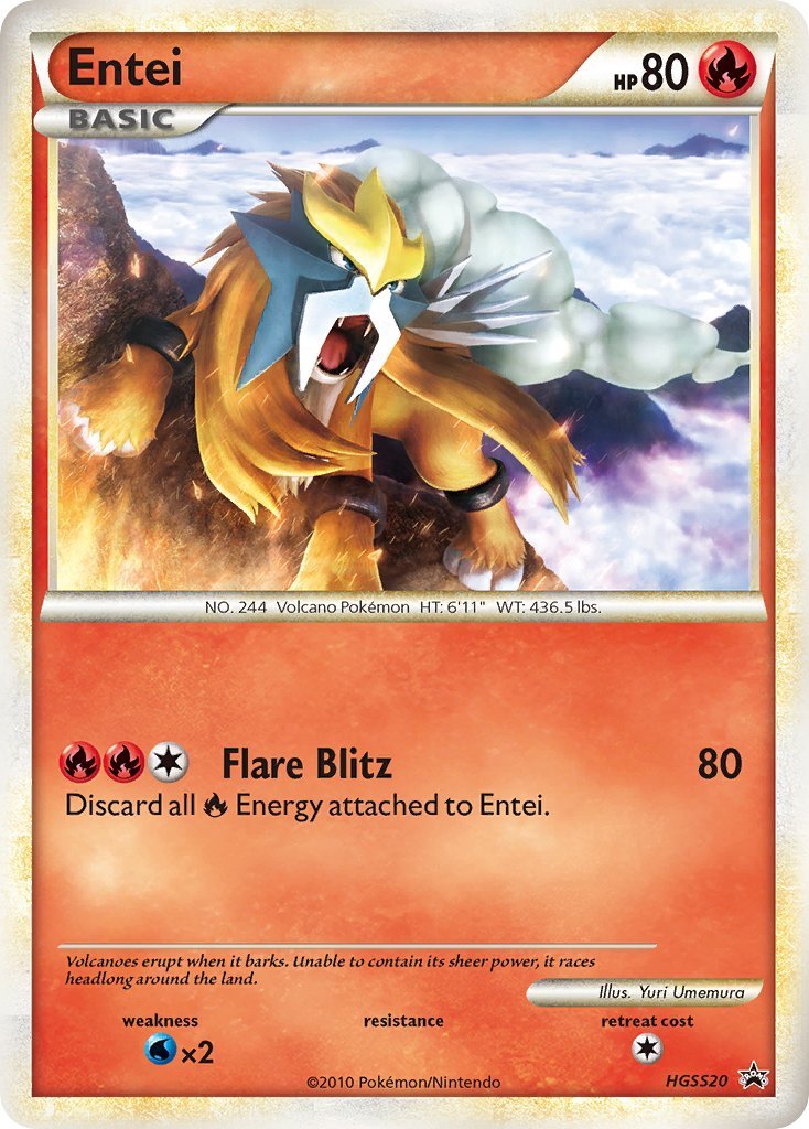 Entei (HGSS20) [HeartGold & SoulSilver: Black Star Promos] - Dark Crystal Cards