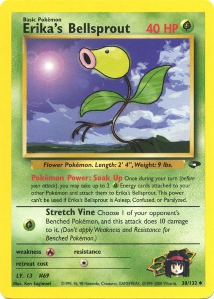 Erika's Bellsprout (38/132) [Gym Challenge Unlimited] - Dark Crystal Cards