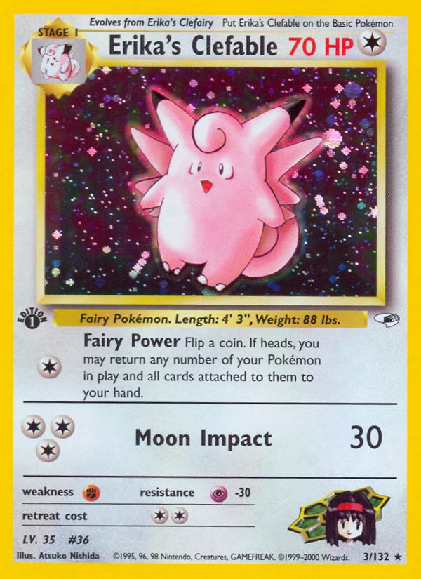 Erika's Clefable (3/132) [Gym Heroes 1st Edition] - Dark Crystal Cards