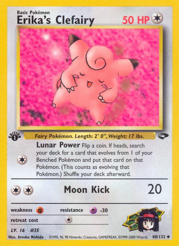Erika's Clefairy (40/132) [Gym Challenge 1st Edition] - Dark Crystal Cards