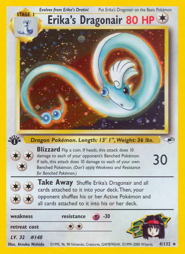 Erika's Dragonair (4/132) [Gym Heroes 1st Edition] - Dark Crystal Cards