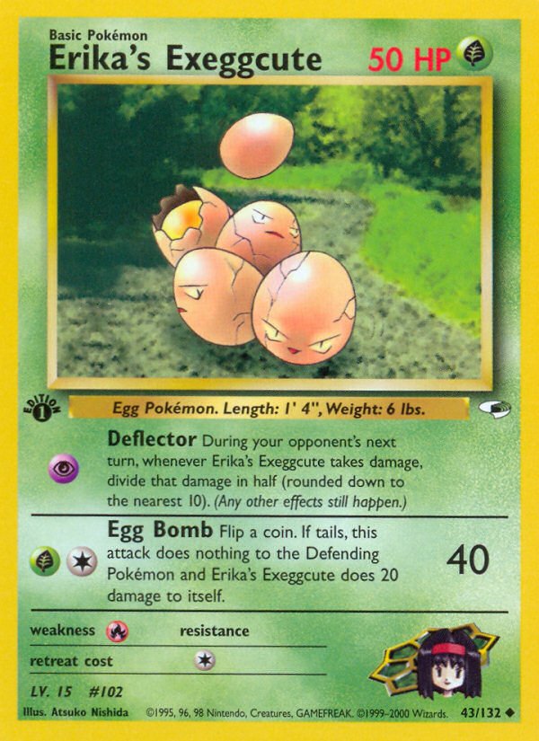 Erika's Exeggcute (43/132) [Gym Heroes 1st Edition] - Dark Crystal Cards