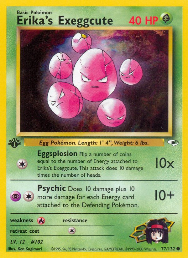 Erika's Exeggcute (77/132) [Gym Heroes 1st Edition] - Dark Crystal Cards