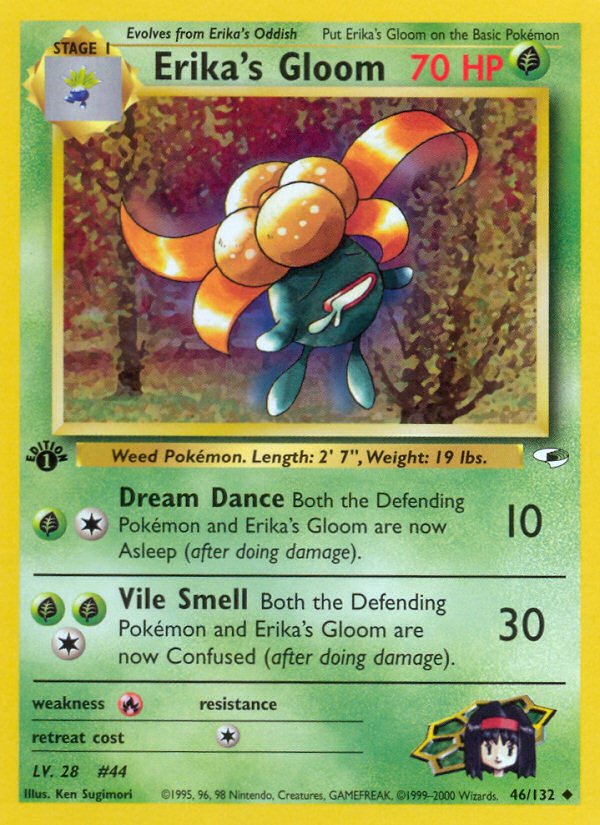 Erika's Gloom (46/132) [Gym Heroes 1st Edition] - Dark Crystal Cards