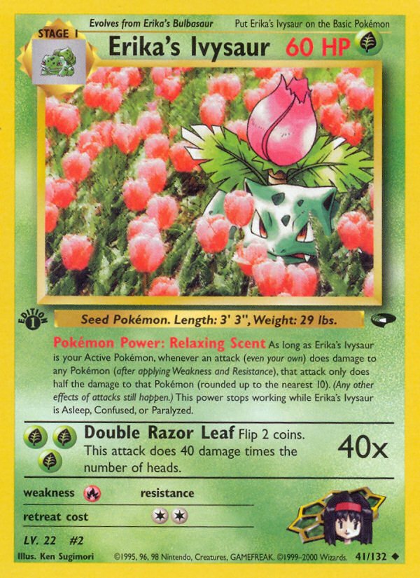 Erika's Ivysaur (41/132) [Gym Challenge 1st Edition] - Dark Crystal Cards