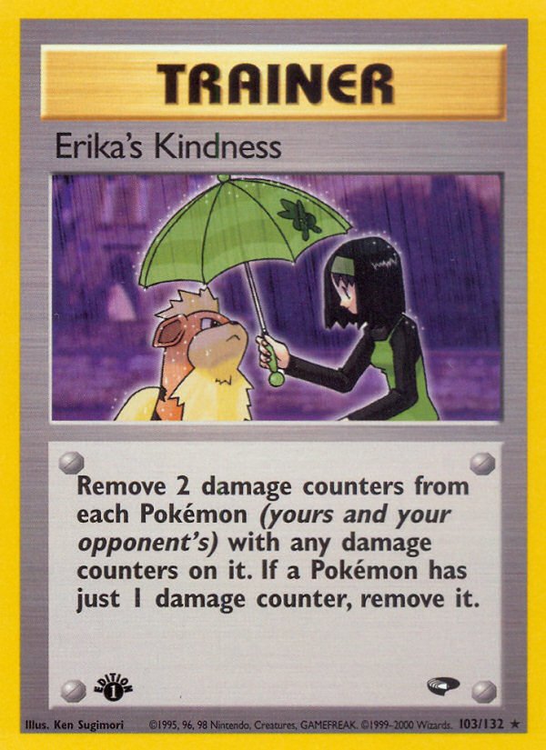 Erika's Kindness (103/132) [Gym Challenge 1st Edition] - Dark Crystal Cards