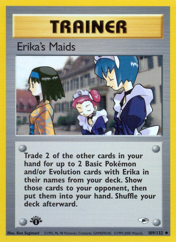 Erika's Maids (109/132) [Gym Heroes 1st Edition] - Dark Crystal Cards