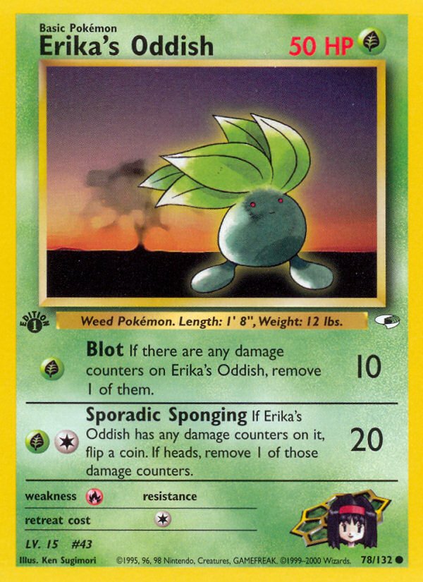 Erika's Oddish (78/132) [Gym Heroes 1st Edition] - Dark Crystal Cards