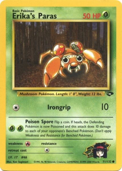 Erika's Paras (71/132) [Gym Challenge Unlimited] - Dark Crystal Cards