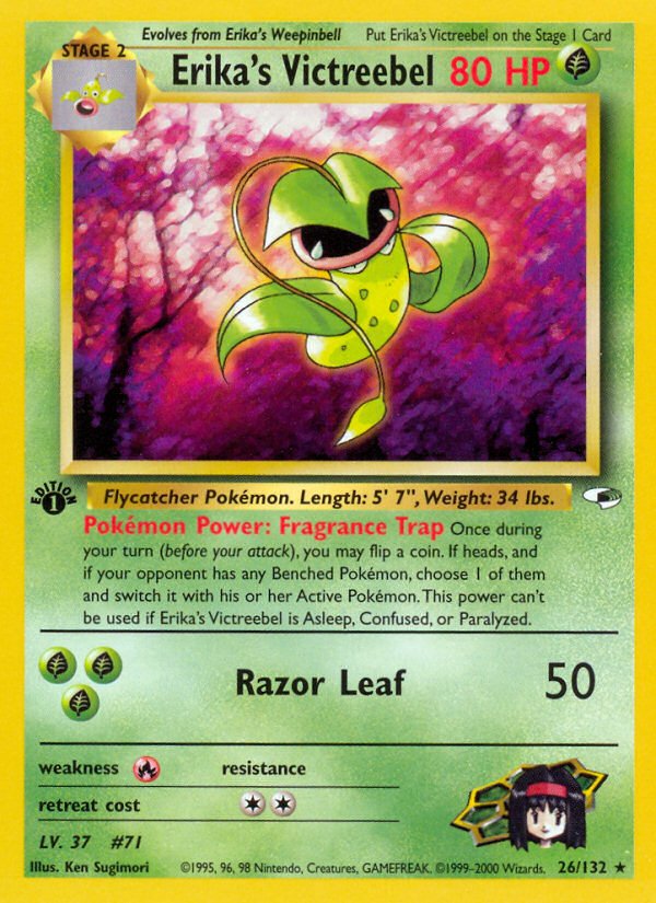 Erika's Victreebel (26/132) [Gym Heroes 1st Edition] - Dark Crystal Cards