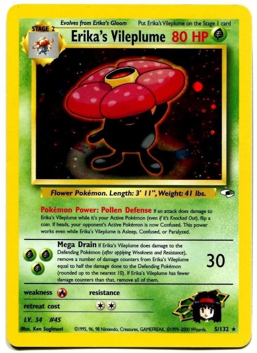 Erika's Vileplume (5/132) [Gym Heroes Unlimited] - Dark Crystal Cards