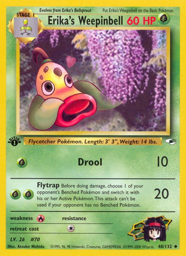 Erika's Weepinbell (48/132) [Gym Heroes 1st Edition] - Dark Crystal Cards