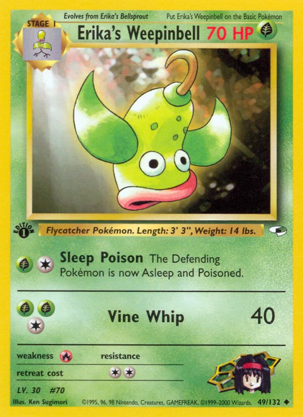 Erika's Weepinbell (49/132) [Gym Heroes 1st Edition] - Dark Crystal Cards