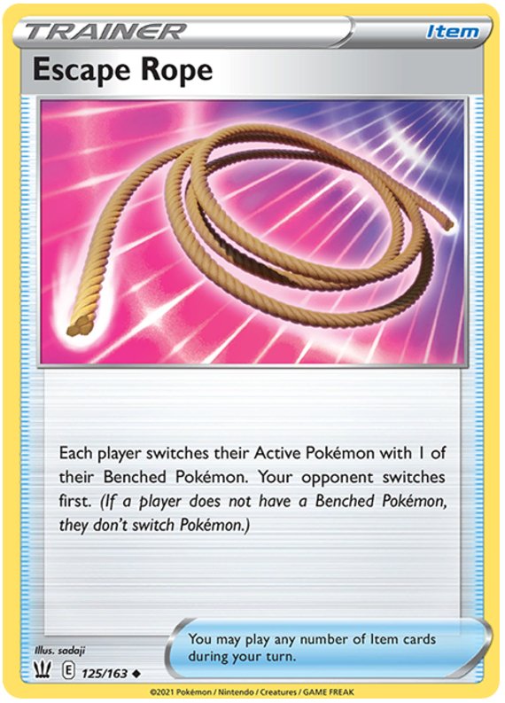 Escape Rope (125/163) [Sword & Shield: Battle Styles] - Dark Crystal Cards