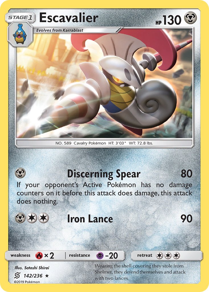 Escavalier (142/236) [Sun & Moon: Unified Minds] - Dark Crystal Cards