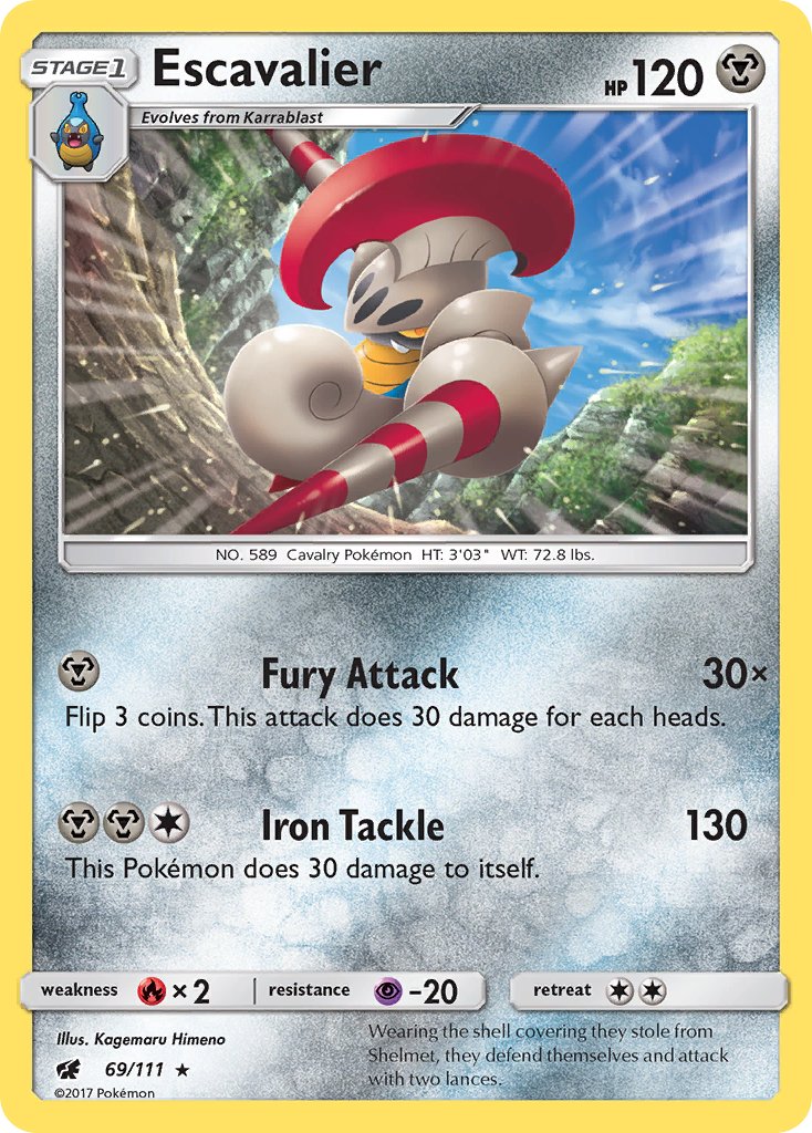 Escavalier (69/111) [Sun & Moon: Crimson Invasion] - Dark Crystal Cards