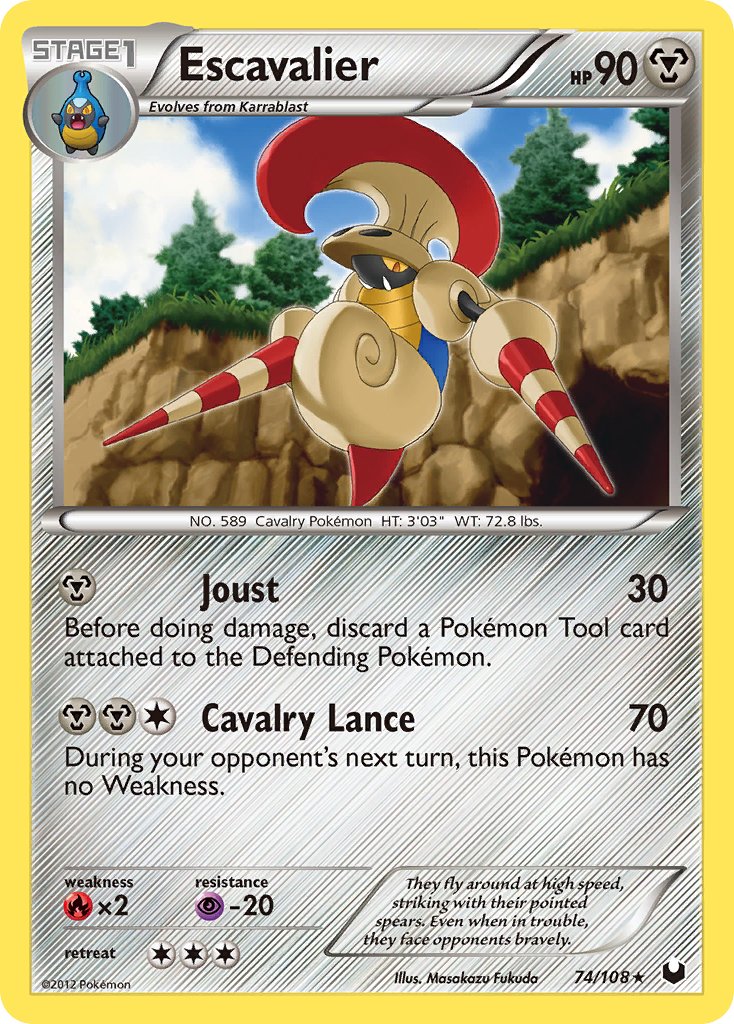 Escavalier (74/108) [Black & White: Dark Explorers] - Dark Crystal Cards