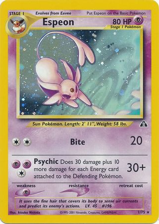 Espeon (1/75) [Neo Discovery Unlimited] - Dark Crystal Cards
