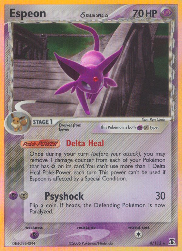 Espeon (4/113)(Delta Species) [EX: Delta Species] - Dark Crystal Cards