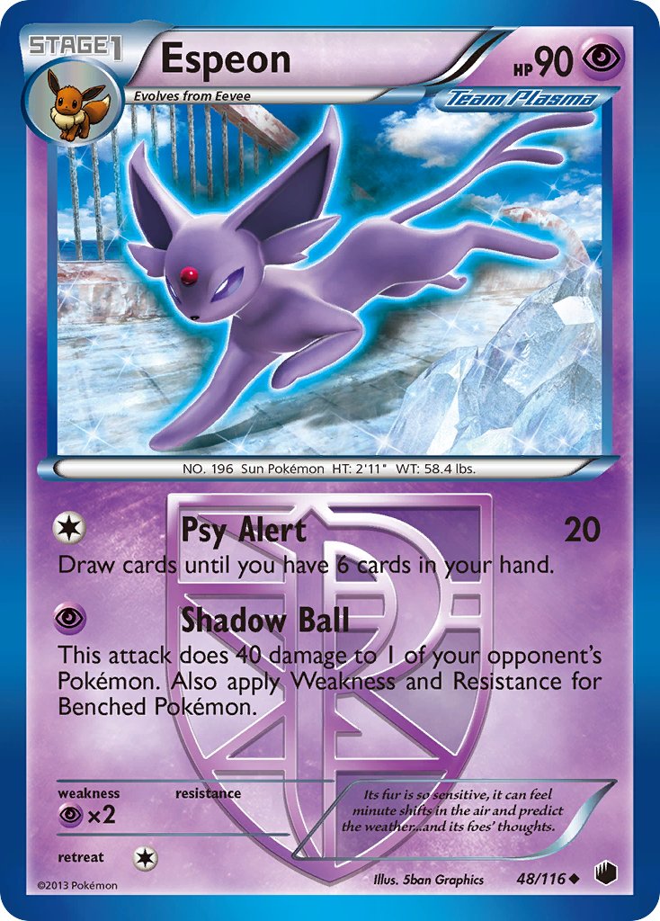 Espeon (48/116) [Black & White: Plasma Freeze] - Dark Crystal Cards