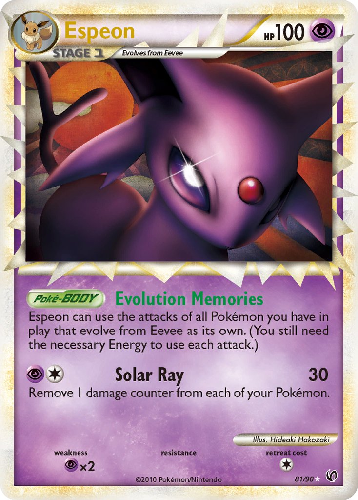 Espeon (81/90) [HeartGold & SoulSilver: Undaunted] - Dark Crystal Cards