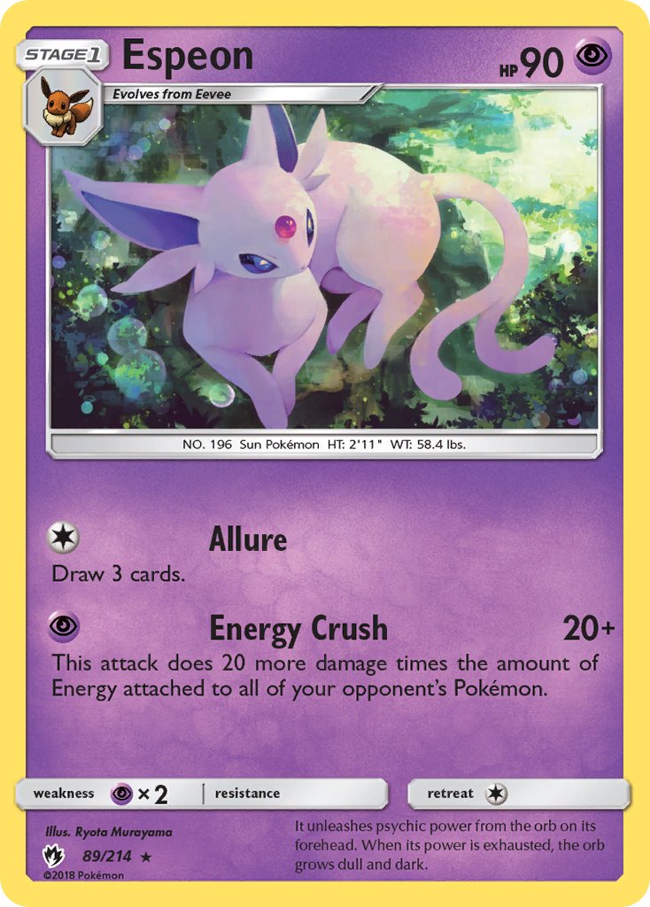 Espeon (89/214) [Sun & Moon: Lost Thunder] - Dark Crystal Cards
