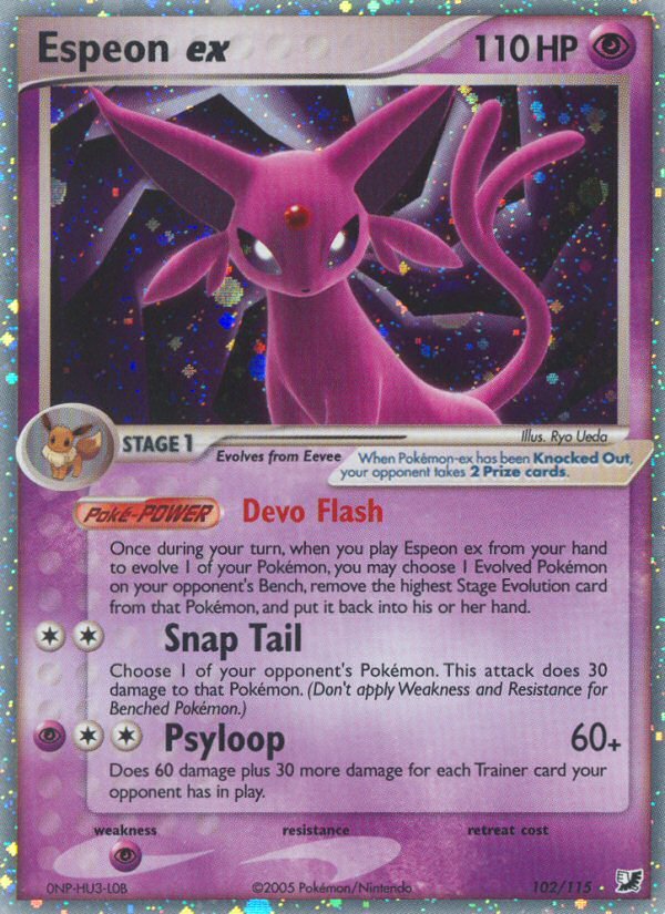 Espeon ex (102/115) [EX: Unseen Forces] - Dark Crystal Cards