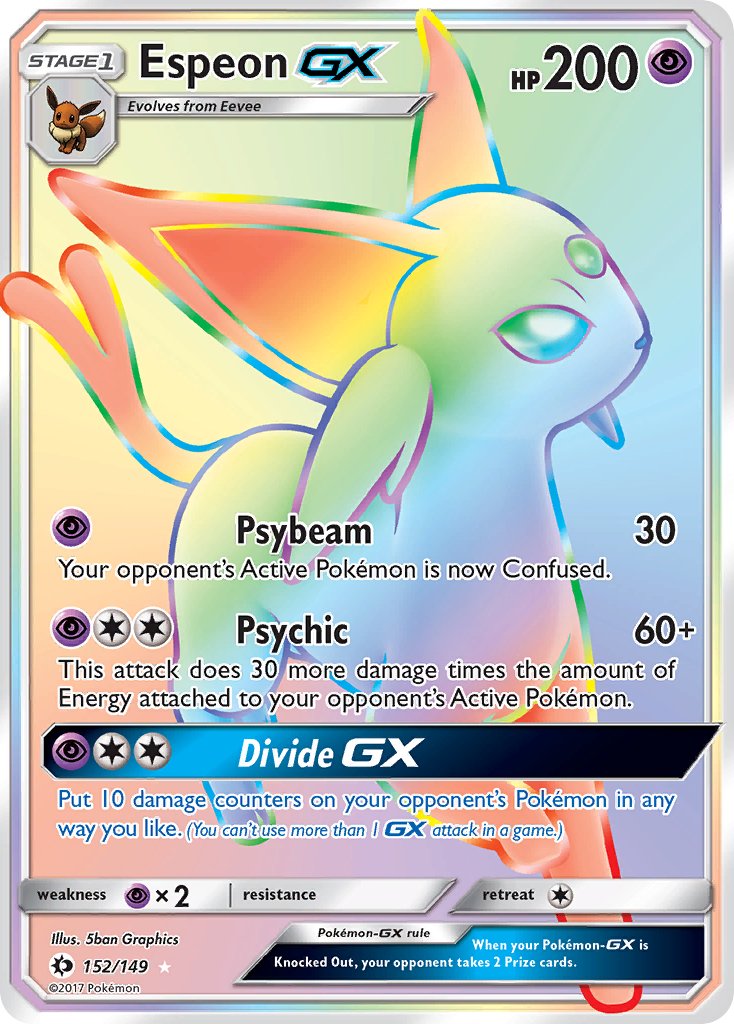 Espeon GX (152/149) [Sun & Moon: Base Set] - Dark Crystal Cards